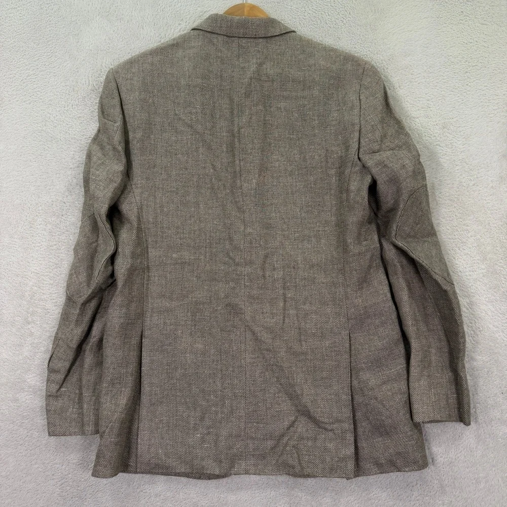Joseph Abboud Men 38R Slim Fit Sport Coat Heritage Comero Linen Wool Elbow Patch